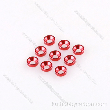 M3 Red Colour Aluminium Countersunk Washer for Drones